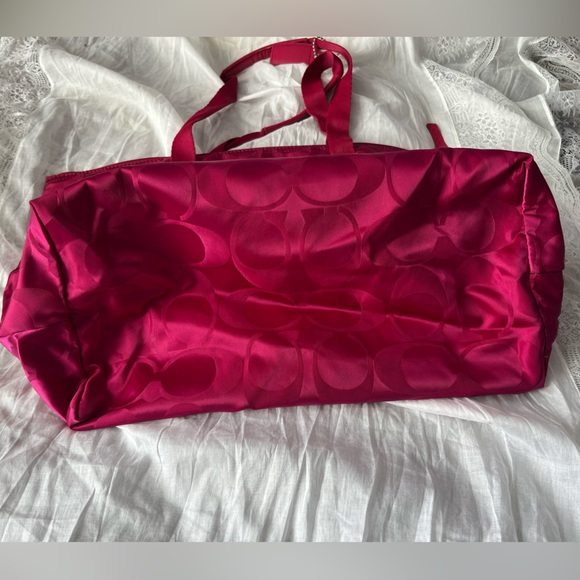 Optic C Coach GETAWAY SIGNATURE NYLON PACKABLE WEEKENDER - Picture 8 of 12